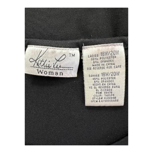 β¨ EUC KATHIE LEE WOMAN Floral Sheer Blouse w/ Black Tank | Womenβs Sz 18W/20W - Picture 4 of 12